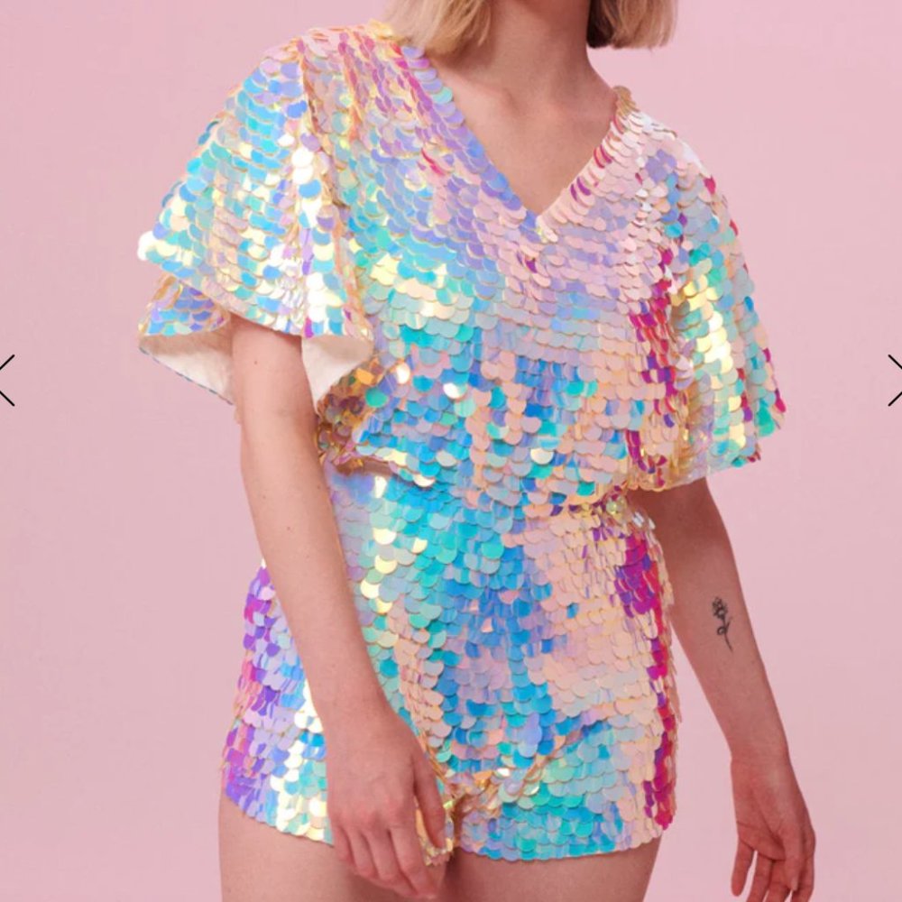 Rosa Bloom Mella Romper in Opal (XS)